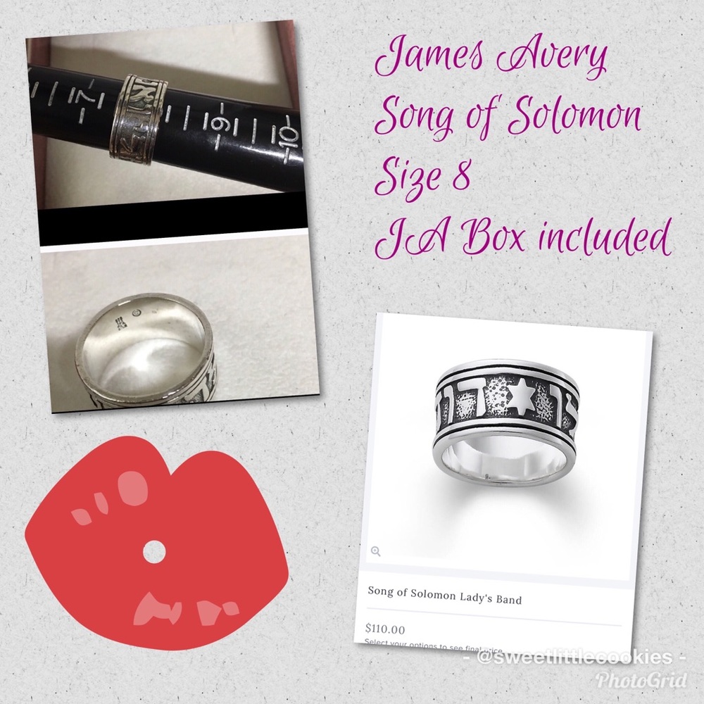 James Avery Song of Solomon Ring Sz. 8